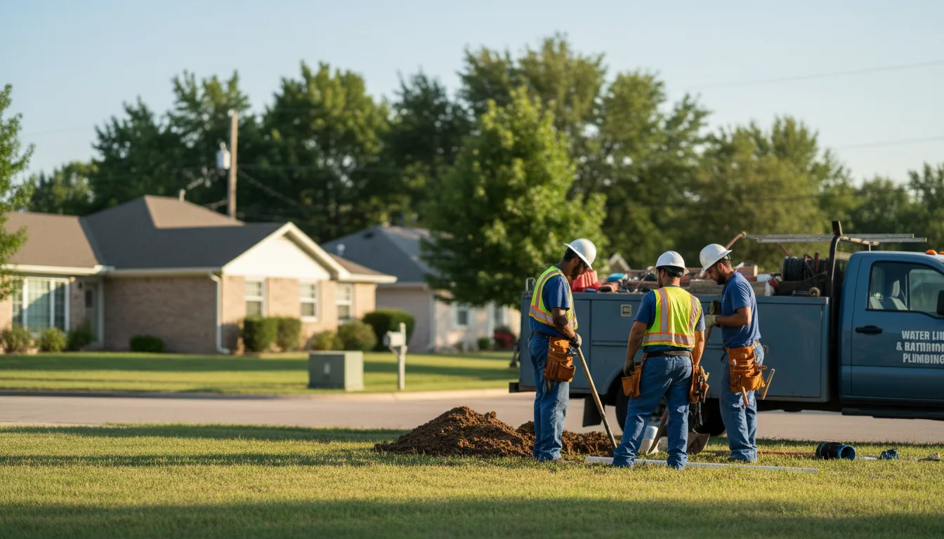 Residential water line and bathroom plumbing service in Parish, NY